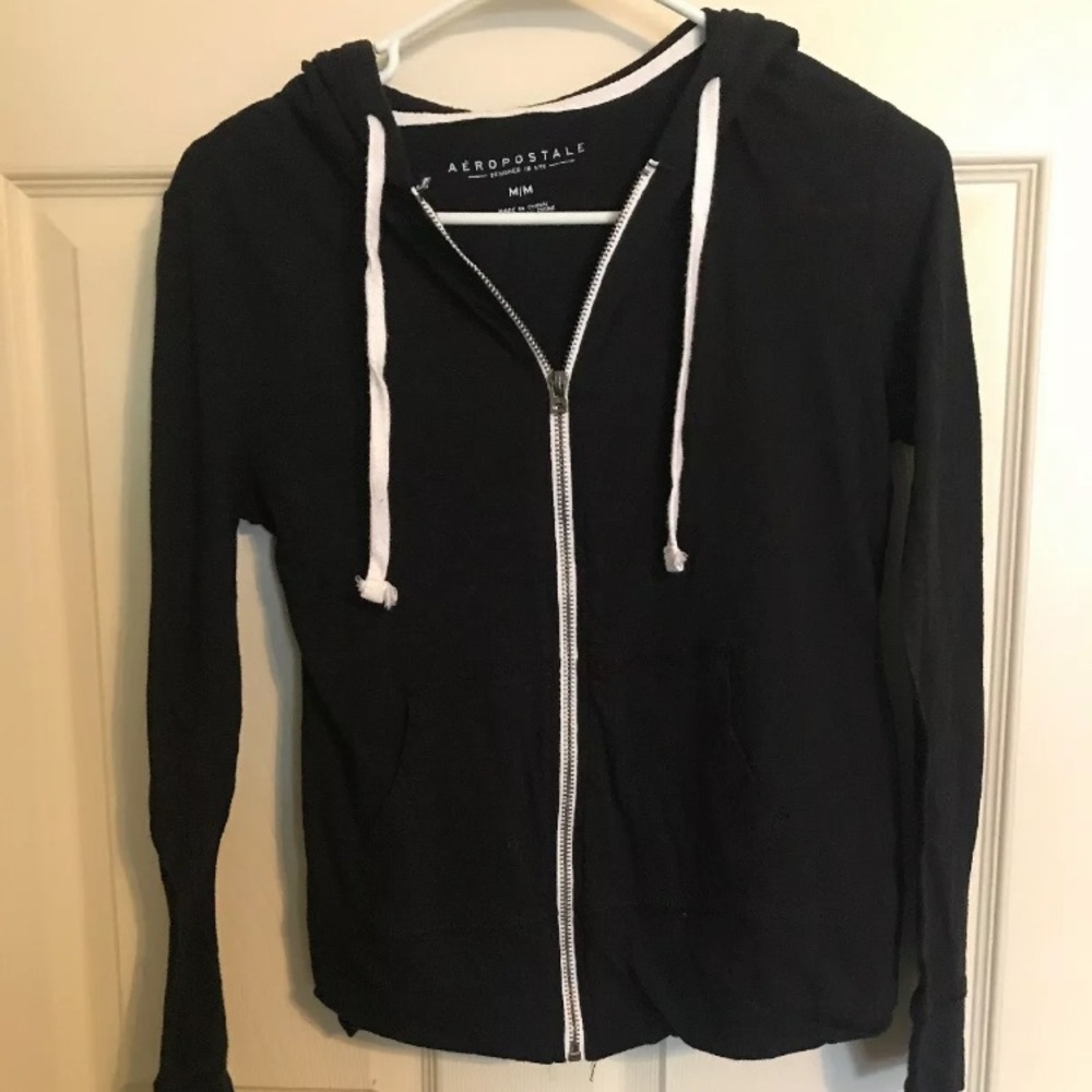 AEROPOSTALE WOMEN'S LIGHT WEIGHT ZIP UP HOODIE
